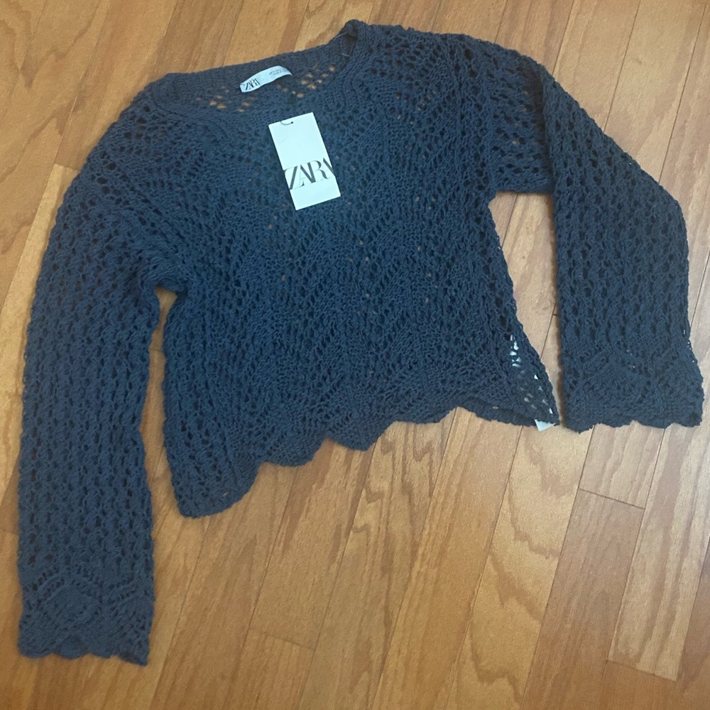Zara open knit top